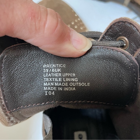 Dune London Prentice Star Studded Tan Biker Boots Size EU 39/US 8 - Picture 11 of 15